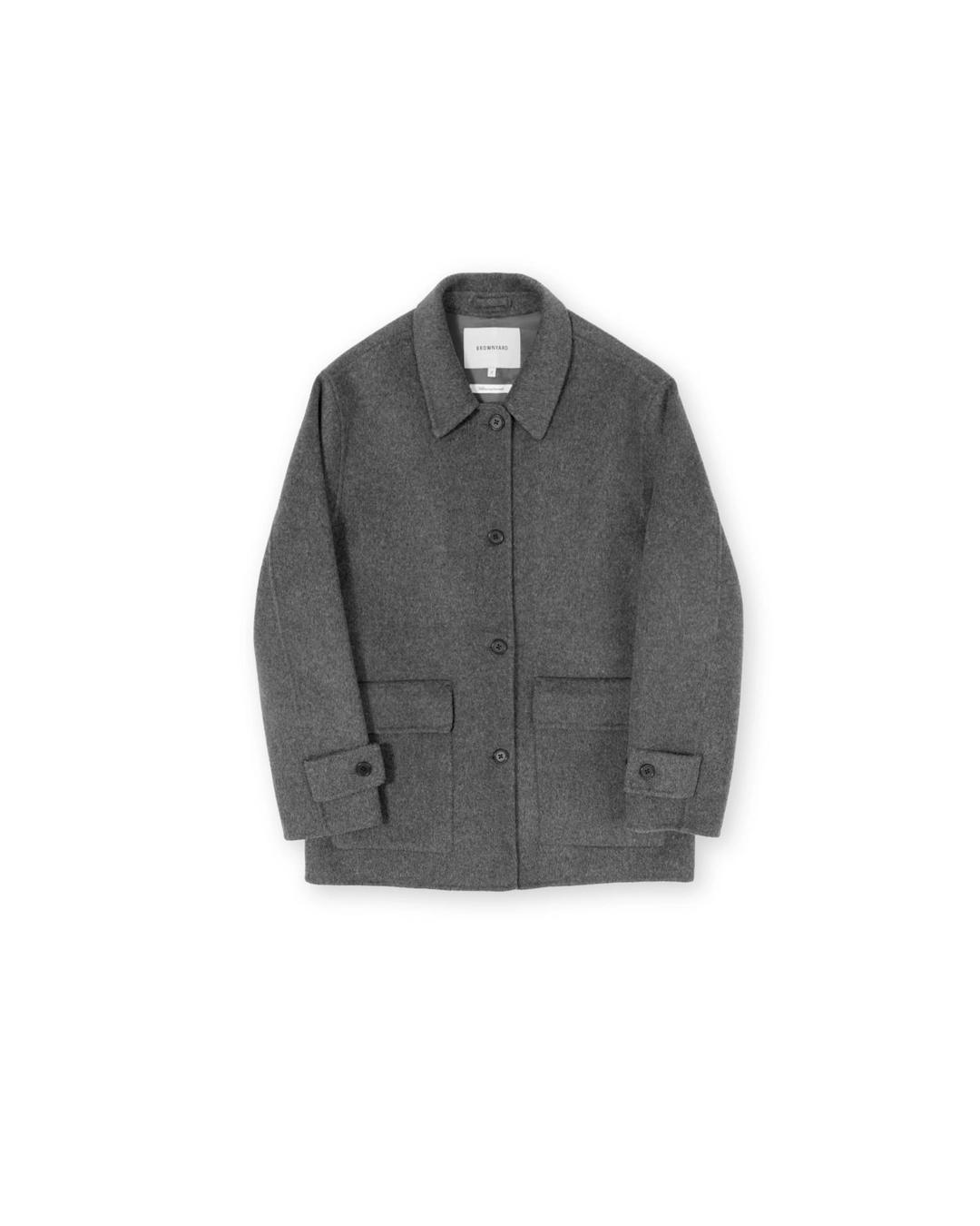 브라운야드 W Handmade Half Coat, Charcoal 상품 이미지 3