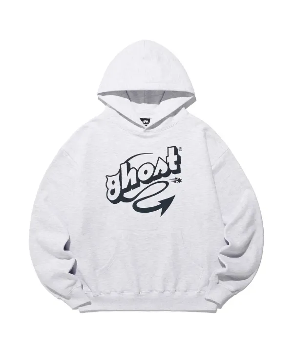 ghost tail college hoodie[light grey]