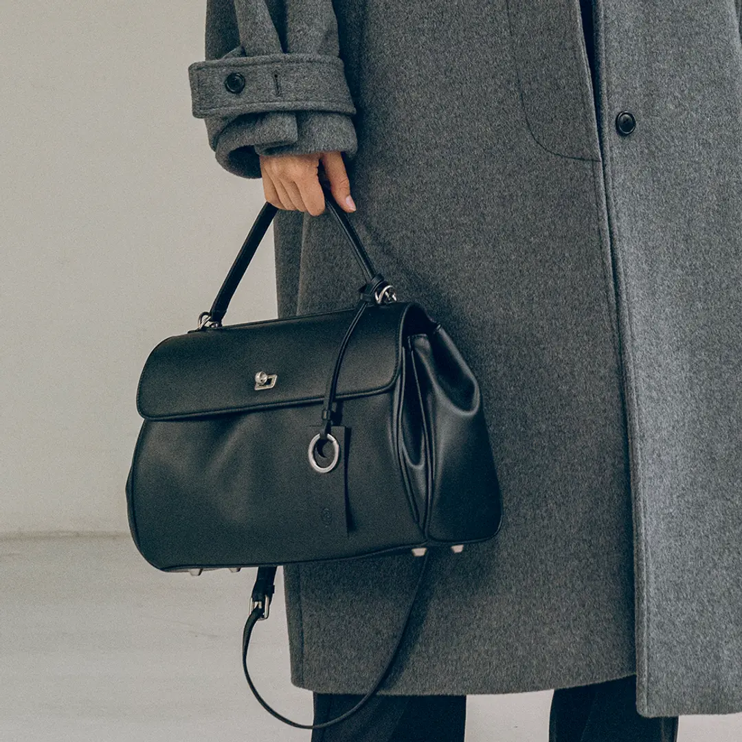 시야쥬 SIAC3061 Leather Michelle Bag M_Black 상품 이미지 2