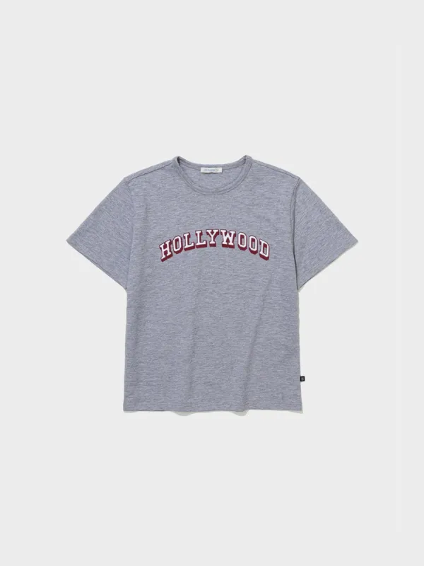 Hollywood Basic Tee_Melange Grey