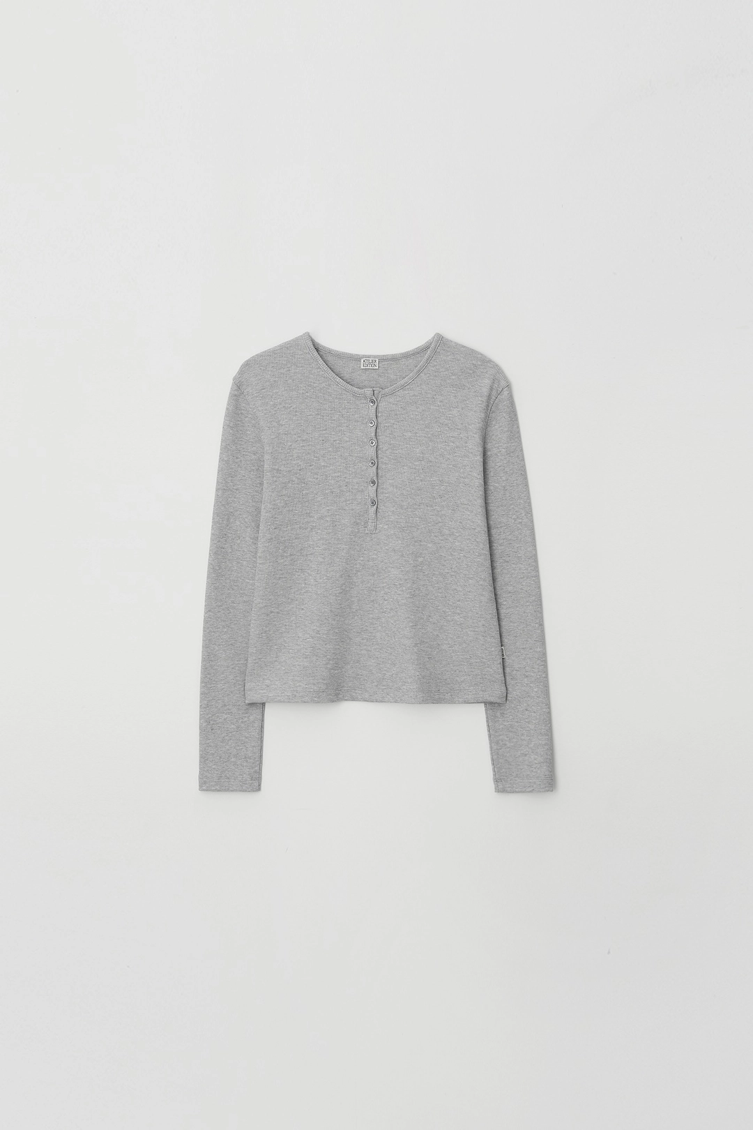 아뜰리에에디션 Waffle Henley Top (gray) - 아뜰리에에디션 상품 이미지 1