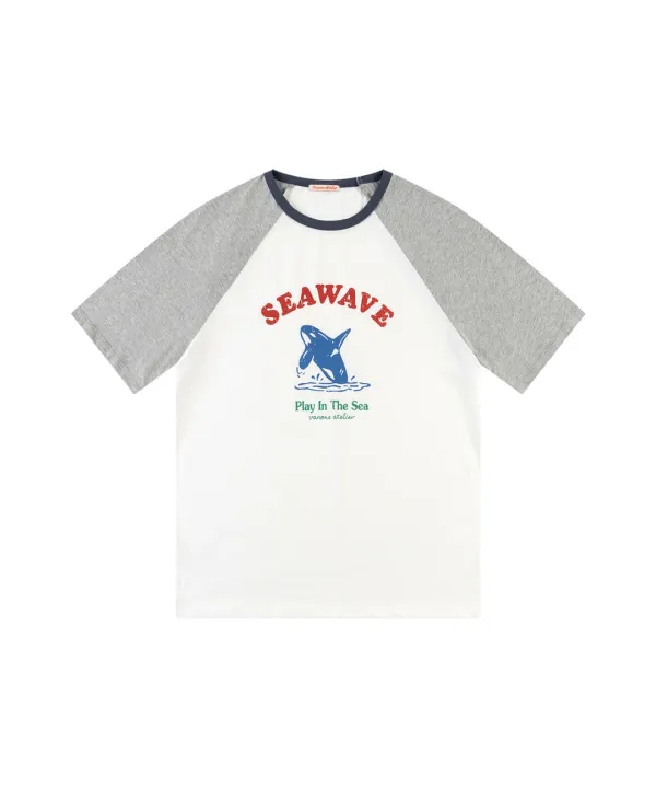 A3611 Seawave 래글런 티셔츠_White