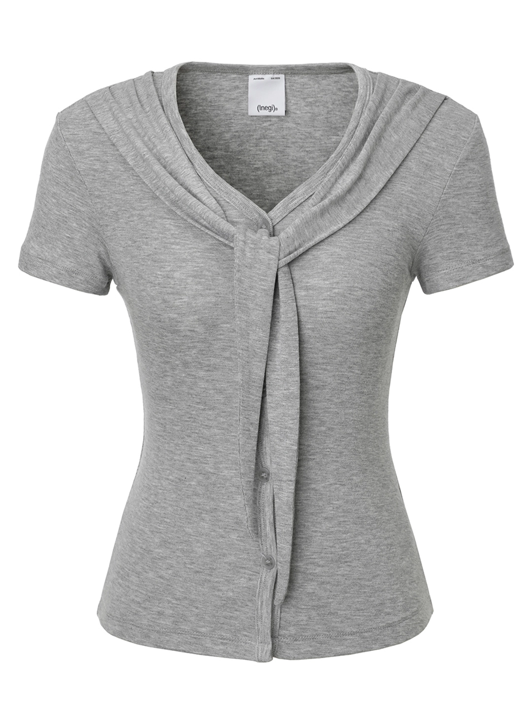 이네기 Mild Tie V-Neck Cardigan (grey) 상품 이미지 1