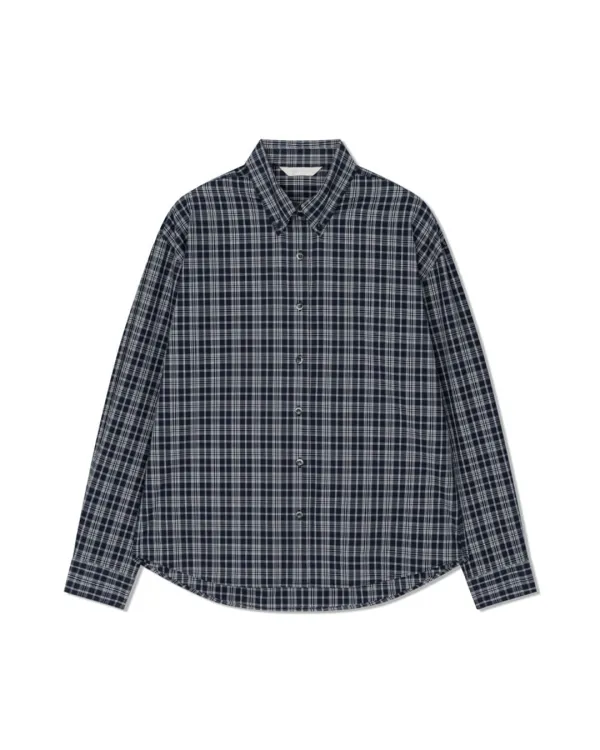 CHECK SHIRTS 001 (Navy,2size)
