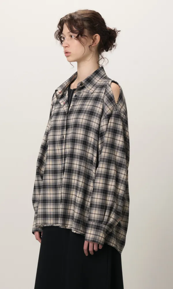 Open Shoulder Shirts_Black