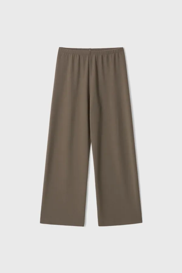 Brushed Jersey Bias Pants (Beige)