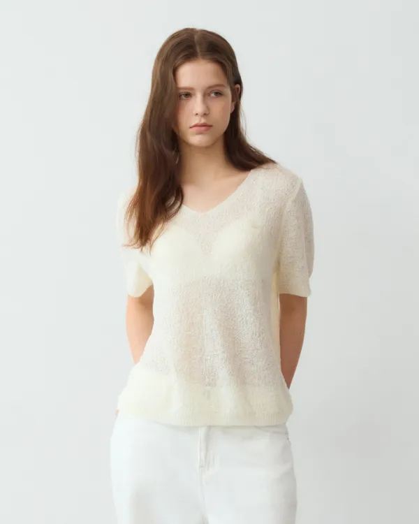 Summer net airy loose fit knit - 4color