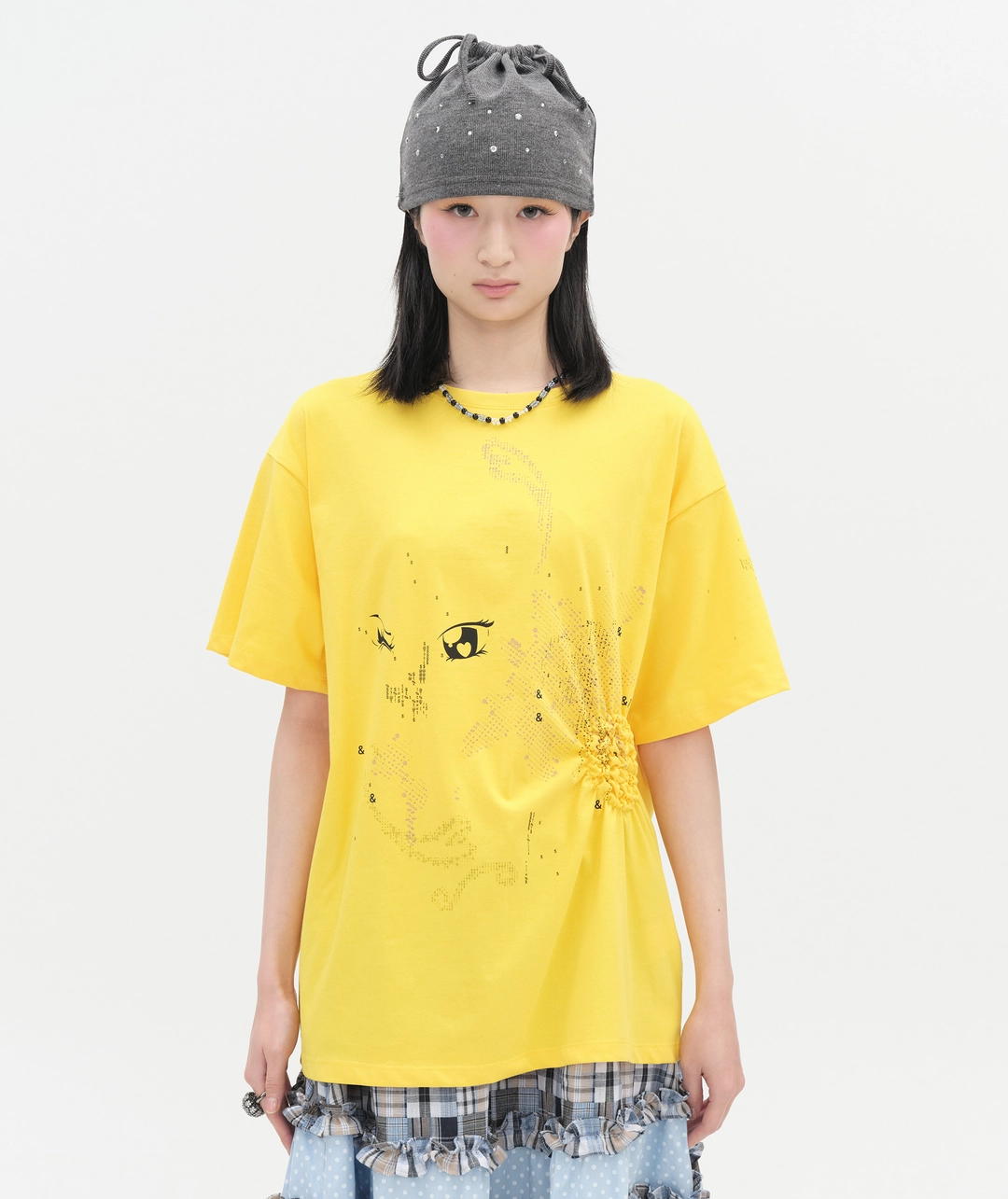 타입서비스 Scattered Ruched Top [Yellow] 상품 이미지 2