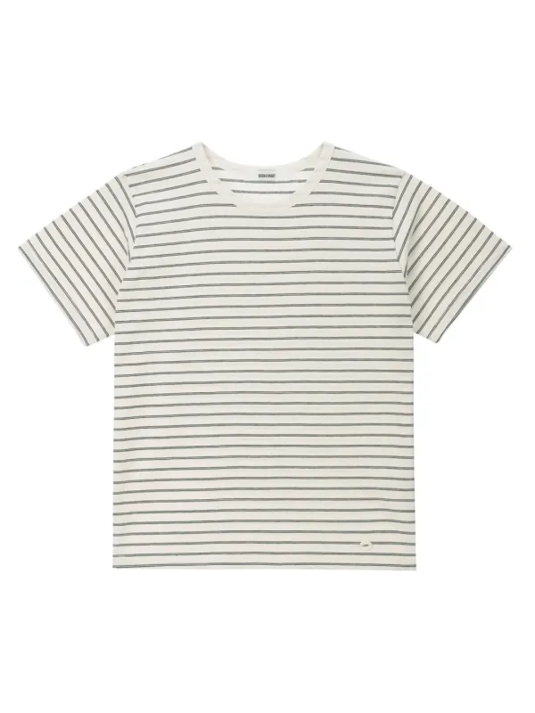 Basil Stripe Round-Neck T-Shirt