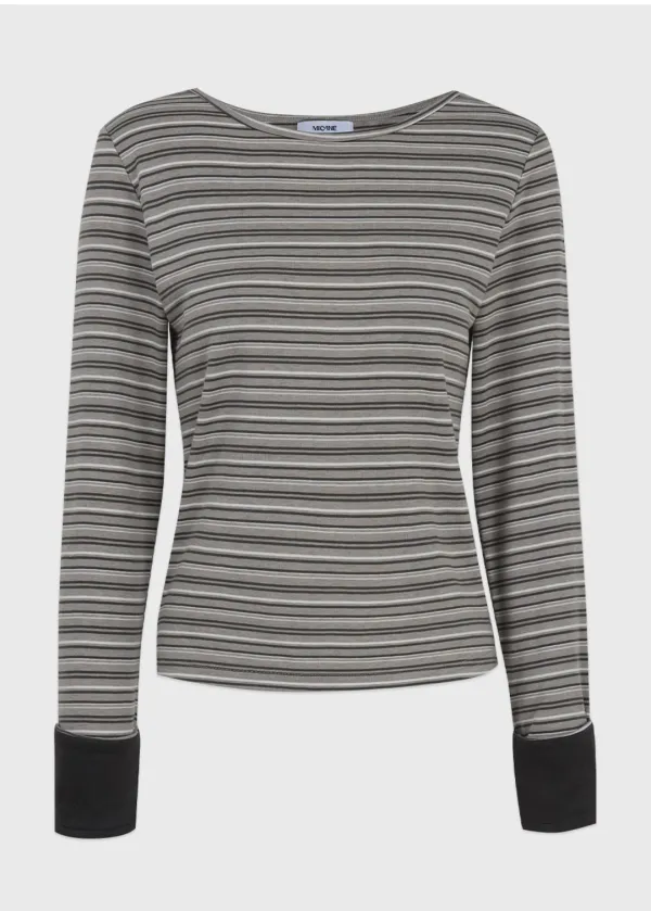  [44-120]  Everett Stripe Coloring Tee  에버렛 스트라이프 컬러링 티  (봄-가을-데일리룩-캐주얼룩-빈티지룩-다이마루-롤업-컬러배색-스트라이프-빅사이즈-자체제작) 