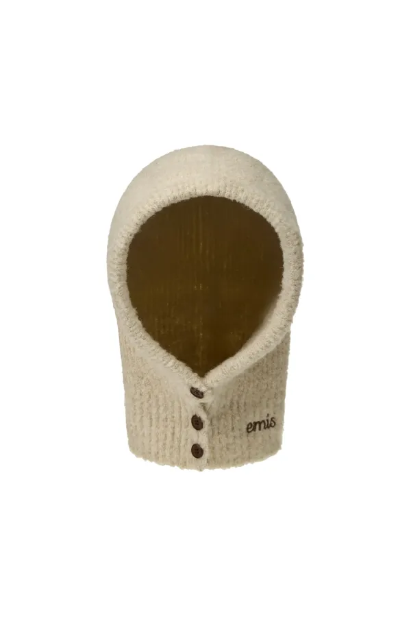 BUTTON BALACLAVA-BEIGE