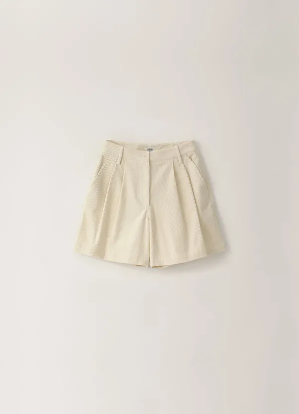 [Limited] Corduroy Bermuda Shorts - Ivory