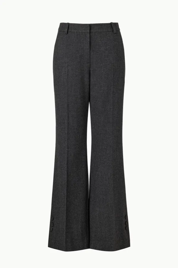 Wool Blend Bootcut Pants, Charcoal