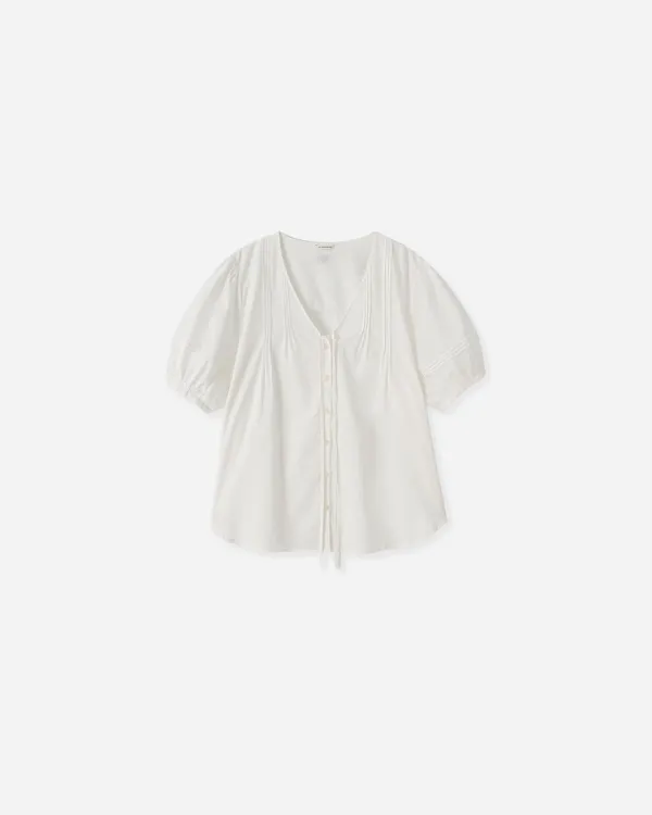 Aran Cotton Puff Blouse
