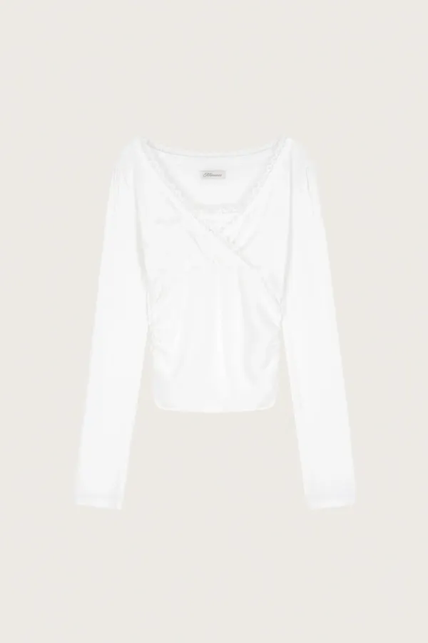Vivienne ballet lace top, White