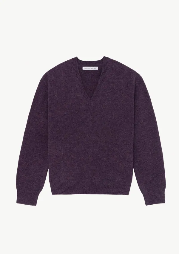 24 Deep V-Neck Knit in Violet