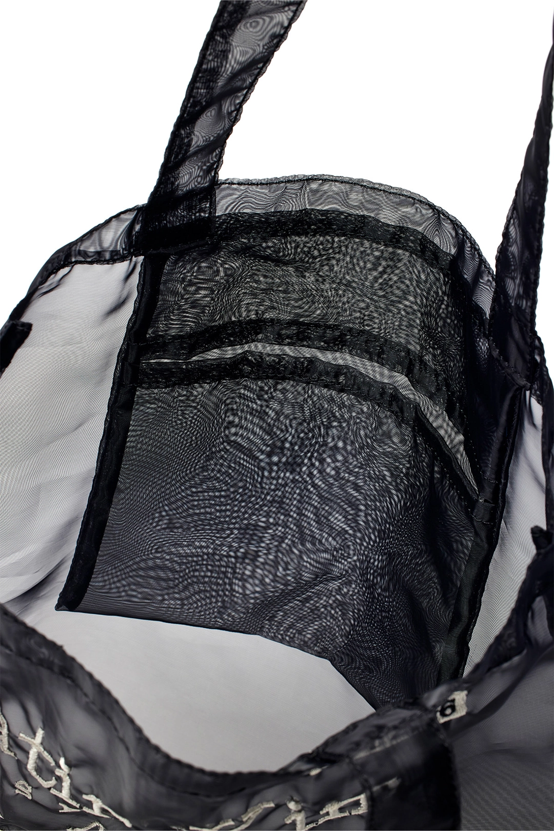 마뗑킴 ORGANZA ECOBAG IN BLACK 상품 이미지 3