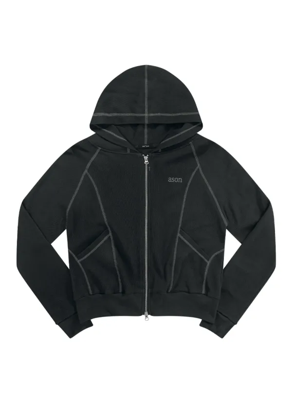 BUNNY TRAINING HOOD ZIP-UP / CHARCOAL