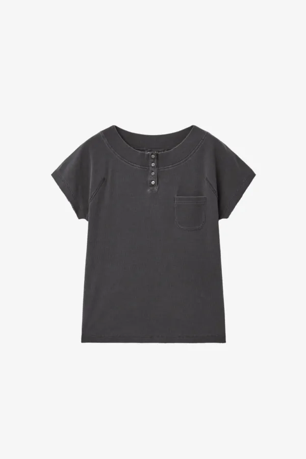 썸머 헨리넥 티셔츠 CHARCOAL