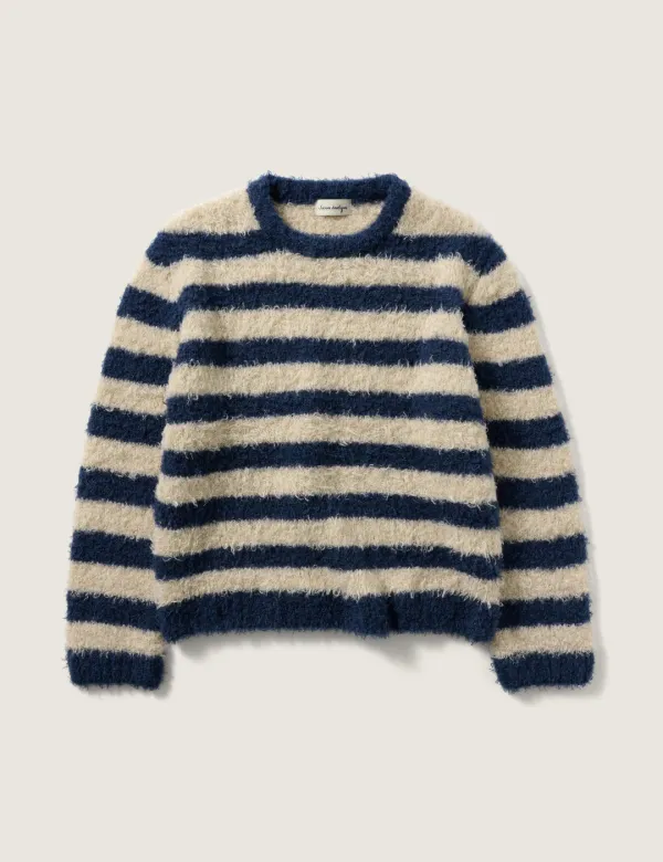 Fog Stripe Knit (Navy)