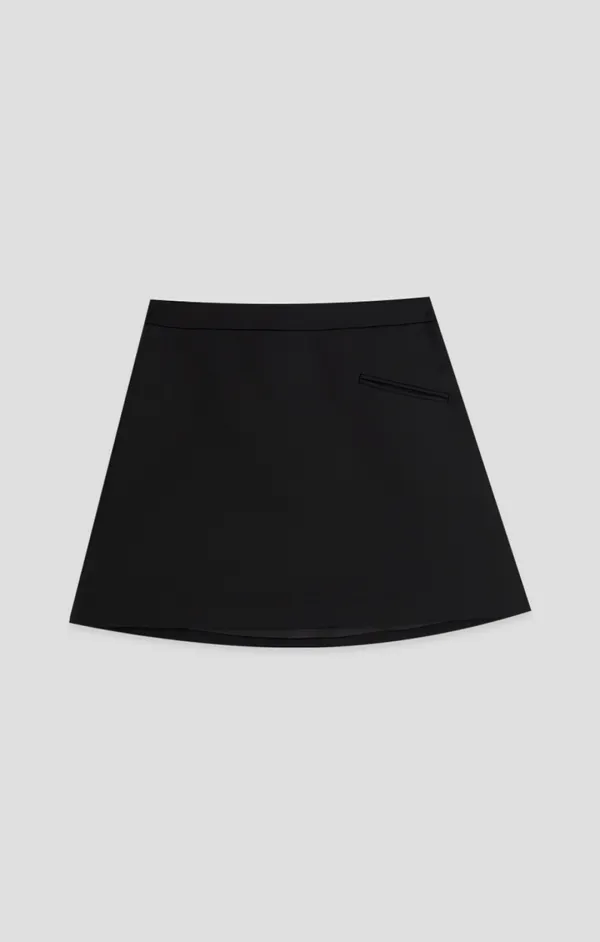 MATIS BLACK WOOL SKIRT