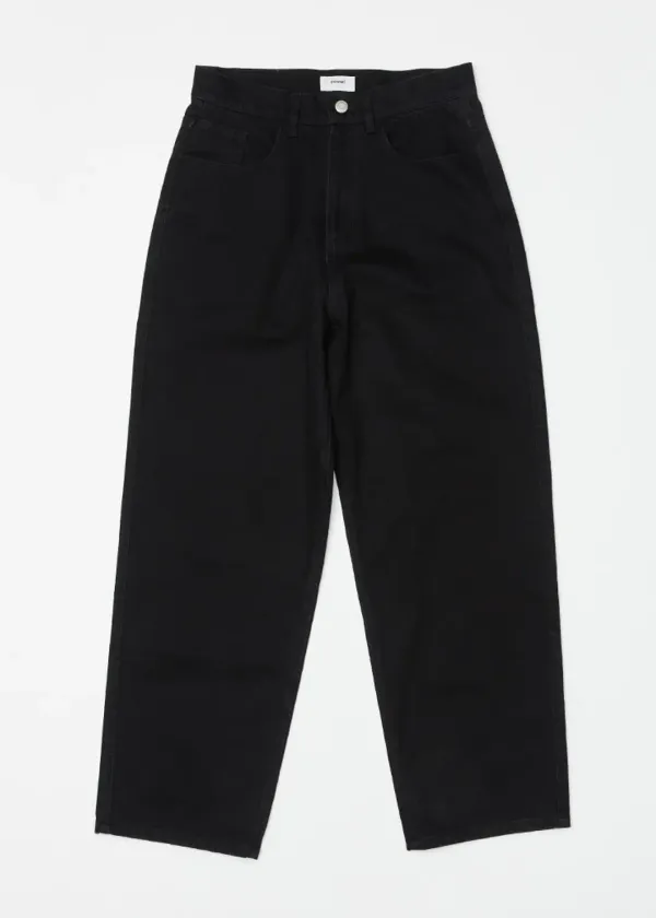 REGULAR COTTON PANTS BLACK