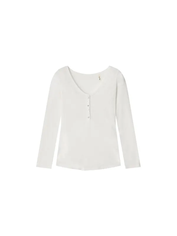 ✲2ND SHELL BUTTON TOP WHITE