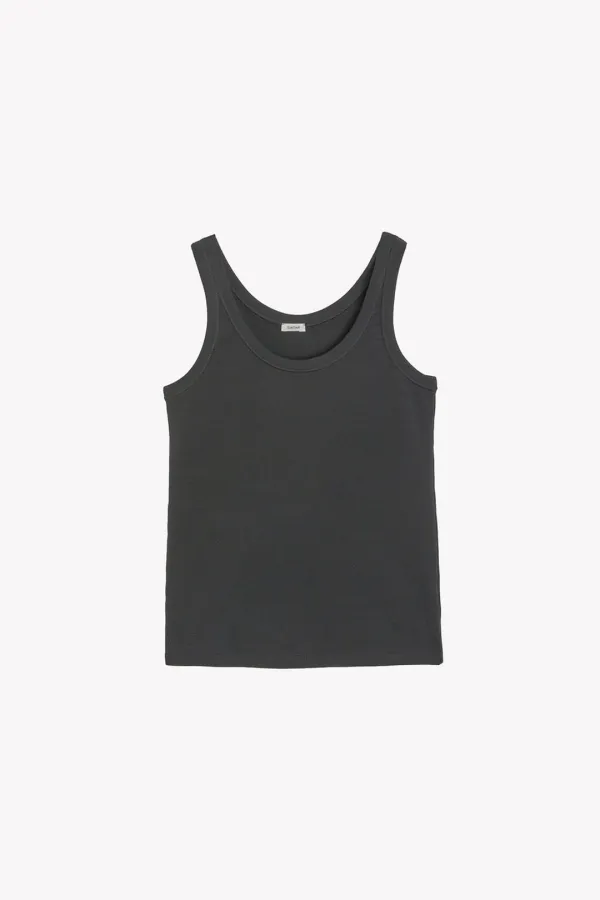Melor Rib Sleeveless (Charcoal)