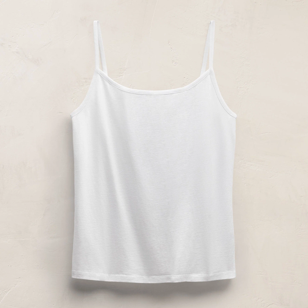 제임스펄스 Wide Neck Tank Top - White 상품 이미지 1