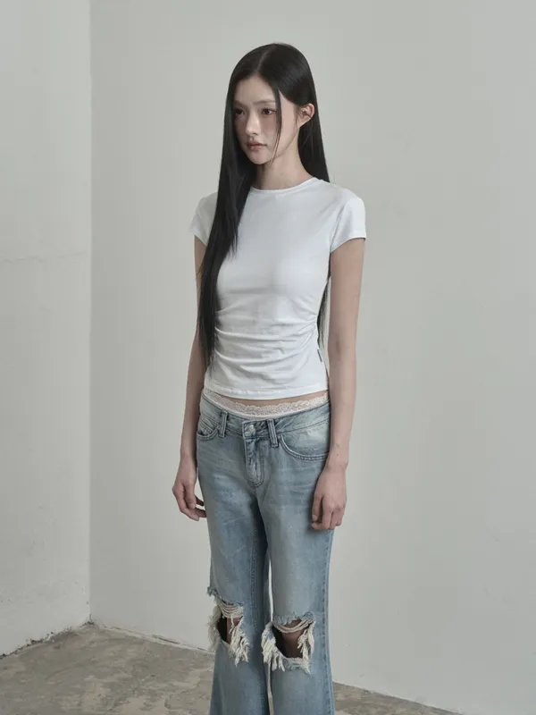 [2nd Reorder] Drape Silket Top (white)