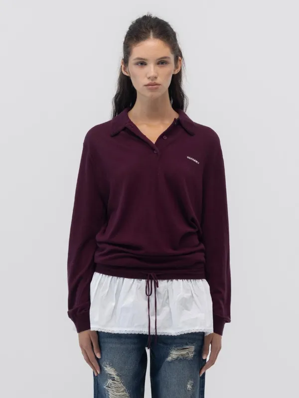NEST POLO MINI DRESS (WINE)