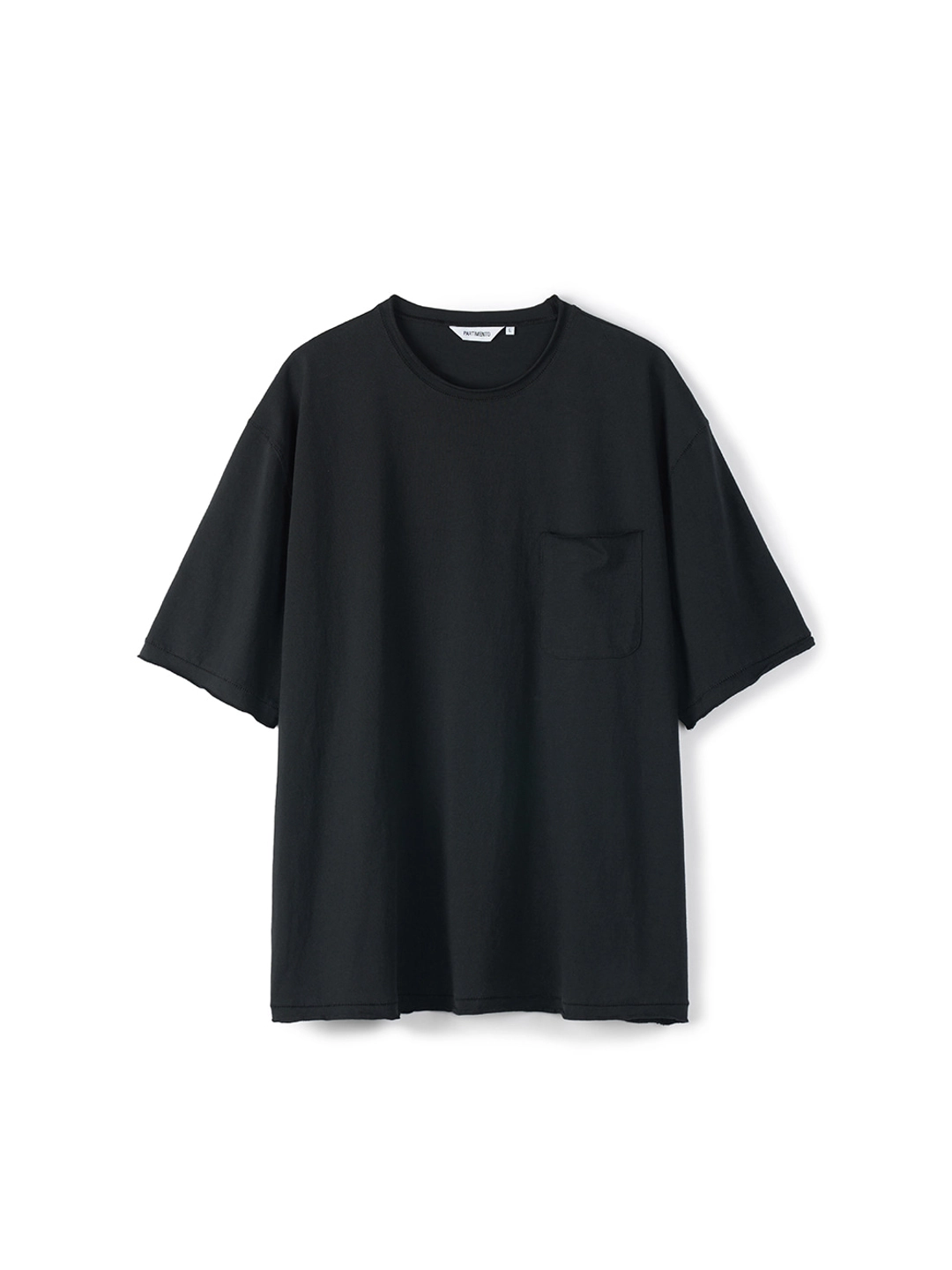 파르티멘토 Raw Edge Pocket Tee_Black 상품 이미지 3