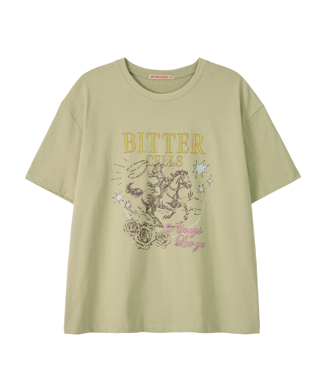 비터셀즈 Timber Rose Tee-Olive 상품 이미지 1