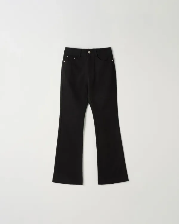 Slim Bootcut Pants [BLACK]