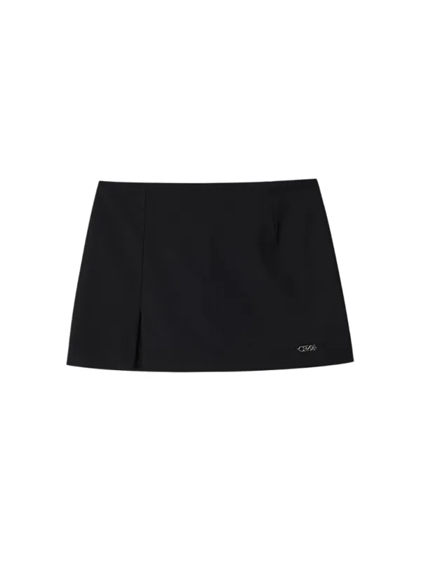SLIT MICROSKIRT PANTS_BLACK