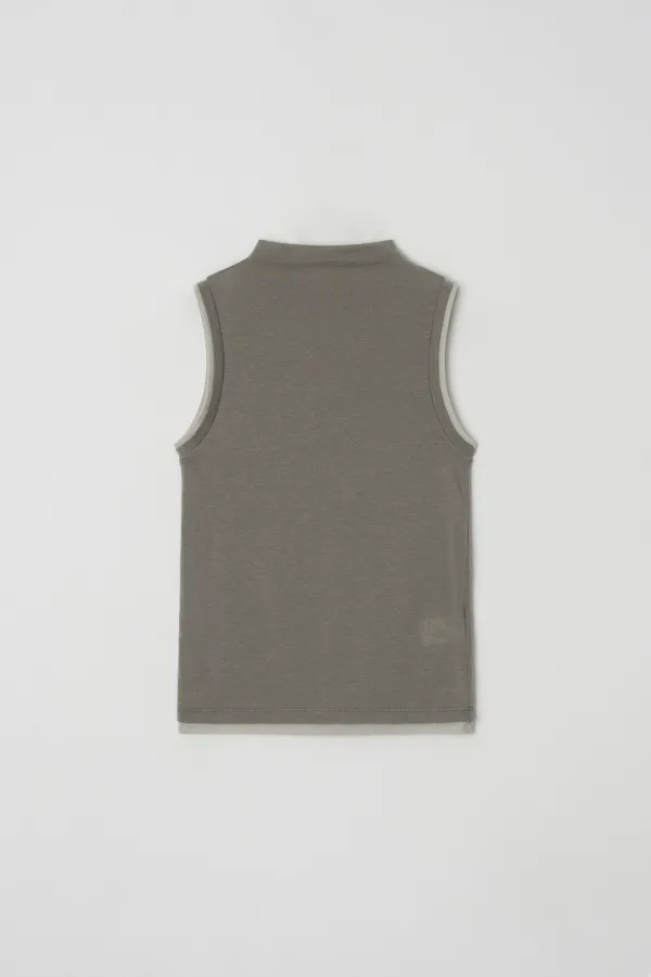 lynn mock-neck top