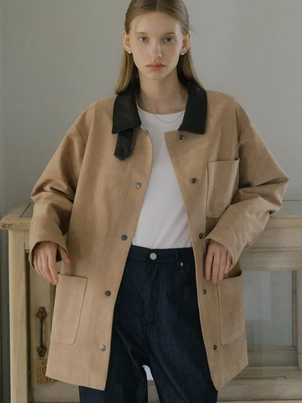 comos 1550 suede work jacket (beige)