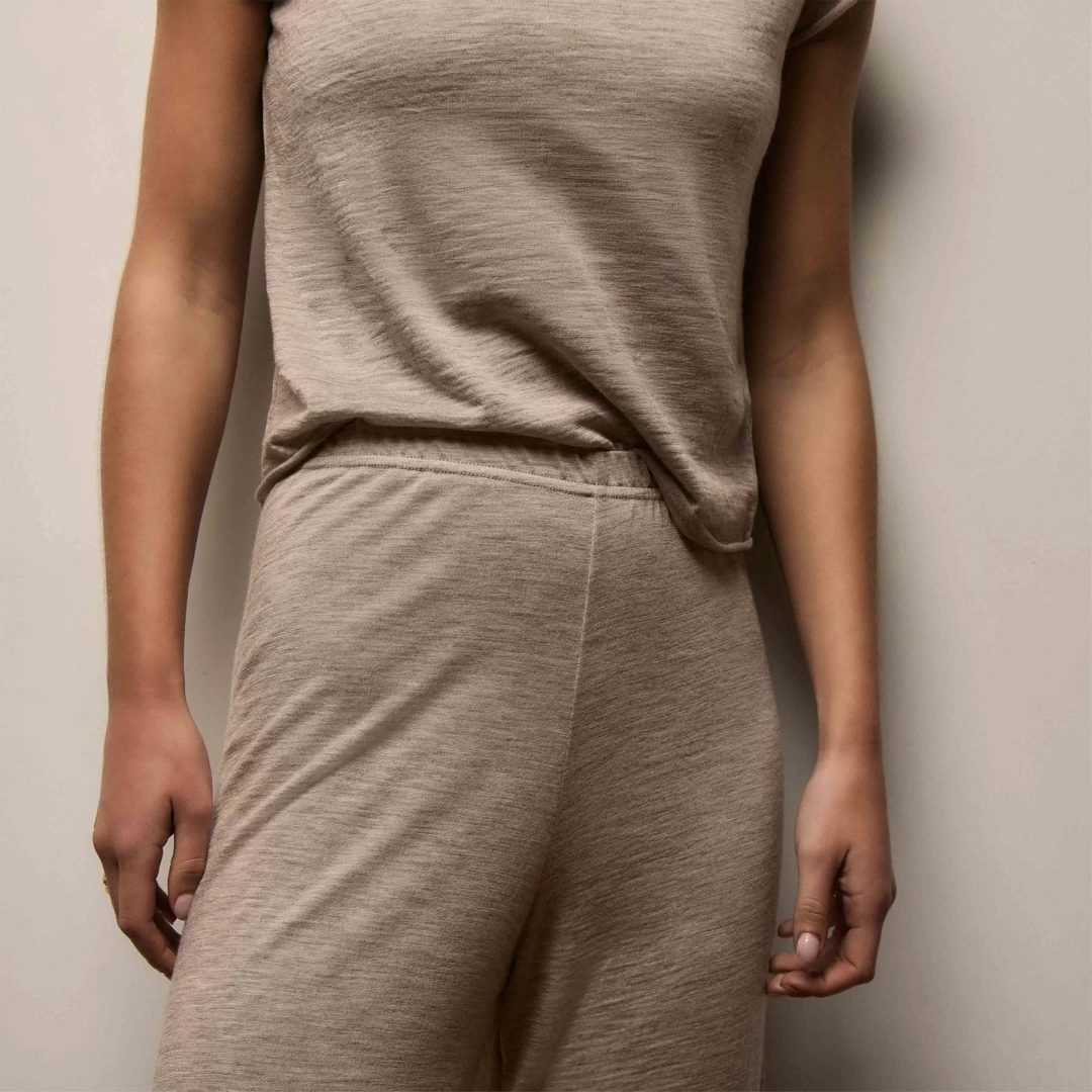 제임스펄스 Wool Jersey Wide Leg Lounge Pant - Soft Beige 상품 이미지 2