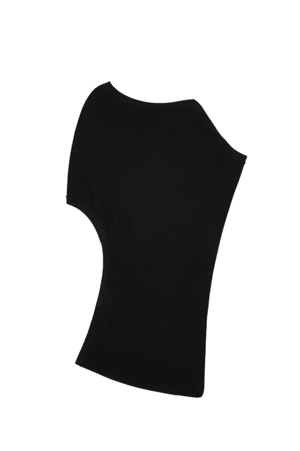 UNBAL OFF-SHOLDER KNIT (BLACK)