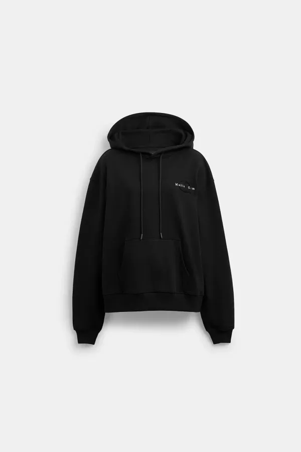 Matin Kim X Coach LOGO EMBROIDERY HOODIE IN BLACK