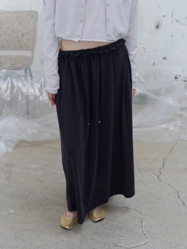[4th] Chalk roll up skirt - navy
