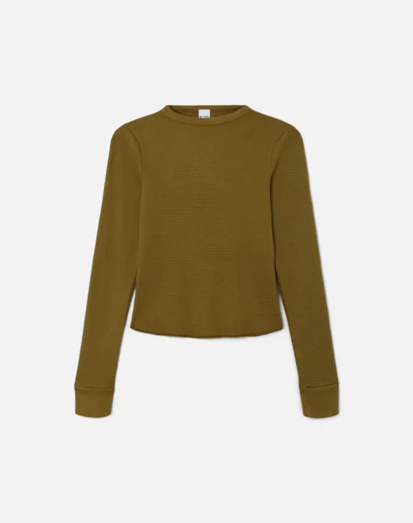 Hanes Waffle Baby Long Sleeve - Fatigue