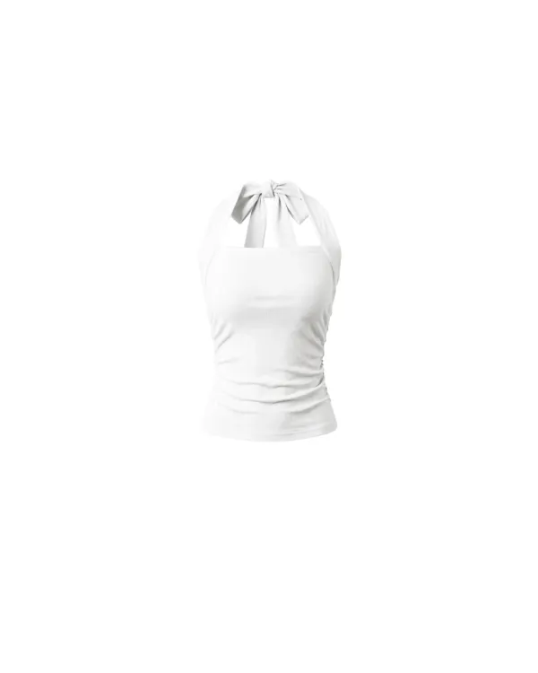 Mellow ribbon top - White