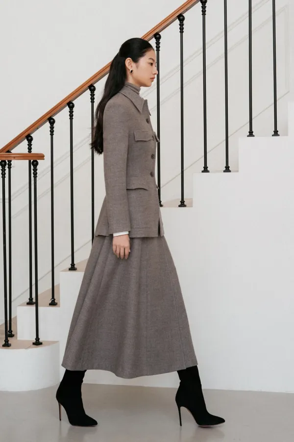 NO.31 SKIRT - ASH BROWN