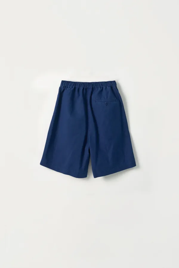 3RD / Pale linen banding pants (Deep blue)