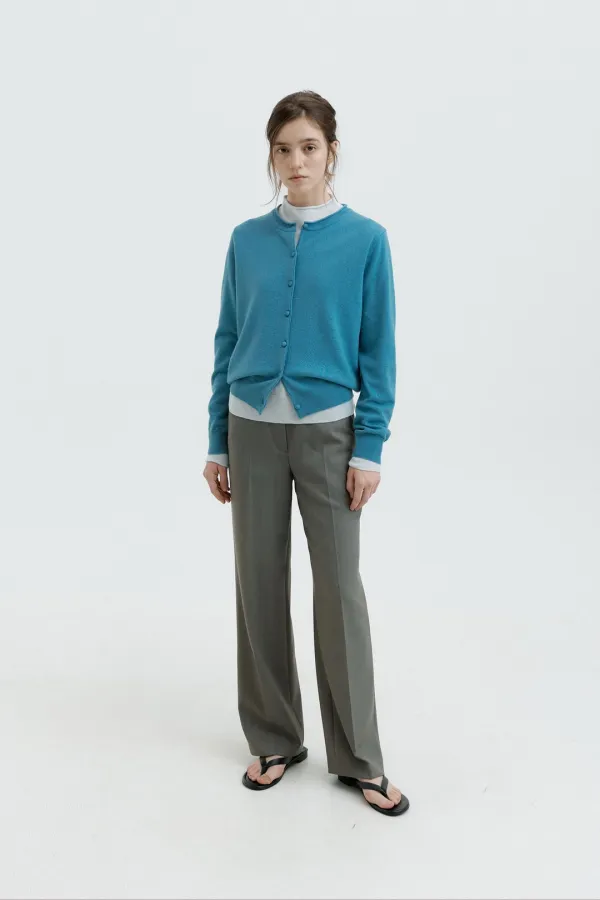 Rolling Round Neck Cardigan