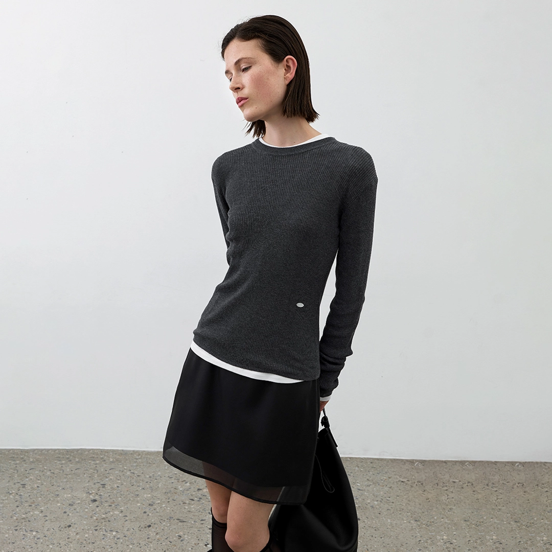 아뜰리에 나인 (Z-T-7112)ESSENTIAL NOAH SLIM KNIT 상품 이미지 1
