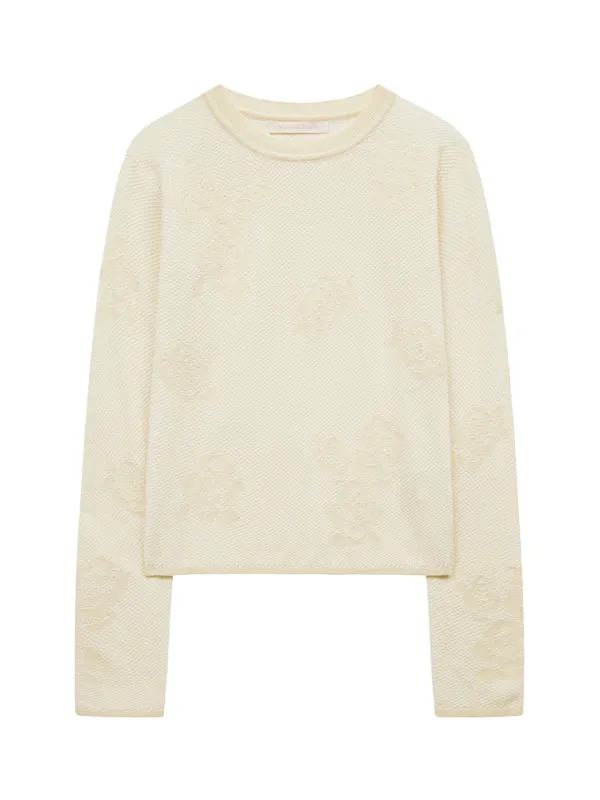 ROSE JACQUARD KNIT (CREAM)