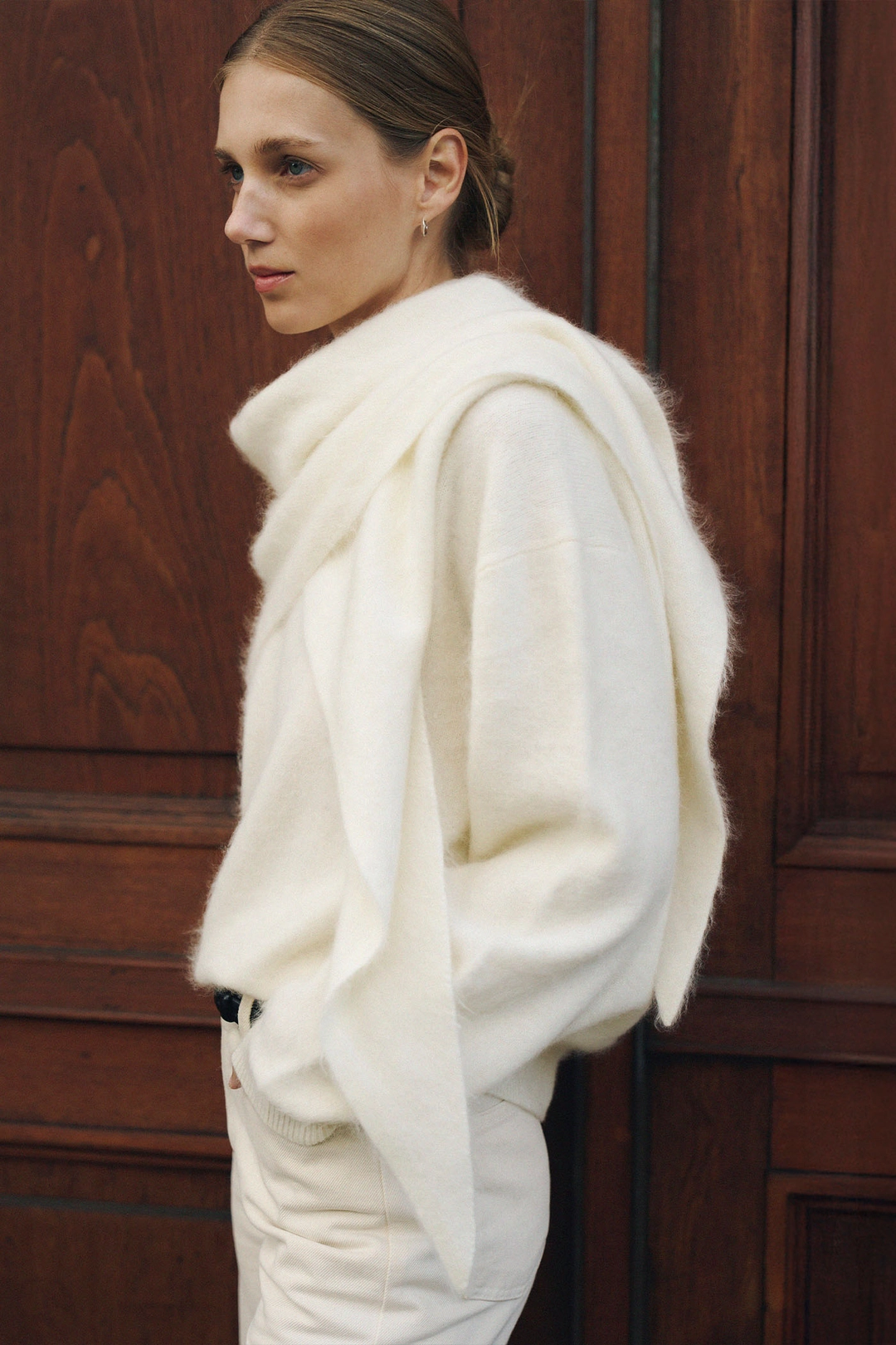 라메레이 Silk Wool Brushed Knit Shawl[LMBFWIAC917]-3color 상품 이미지 2
