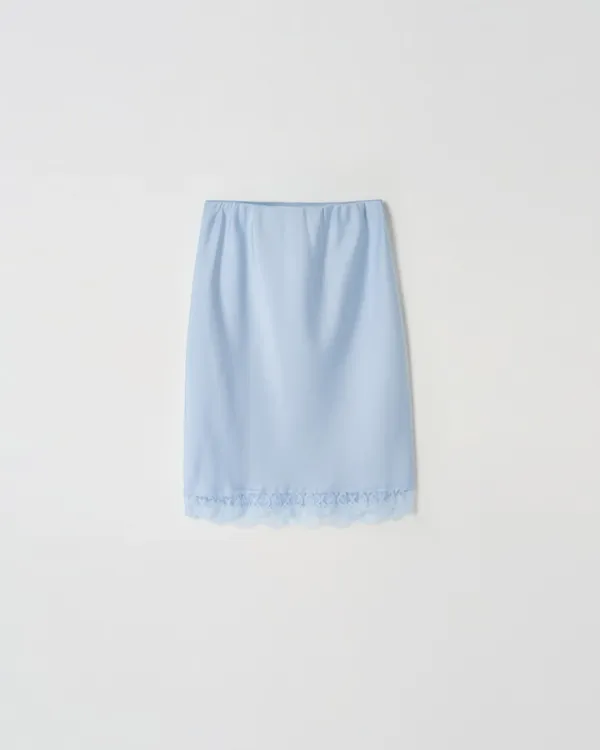 Lace Slip Skirt [DUSTY BLUE]
